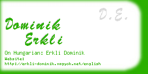 dominik erkli business card